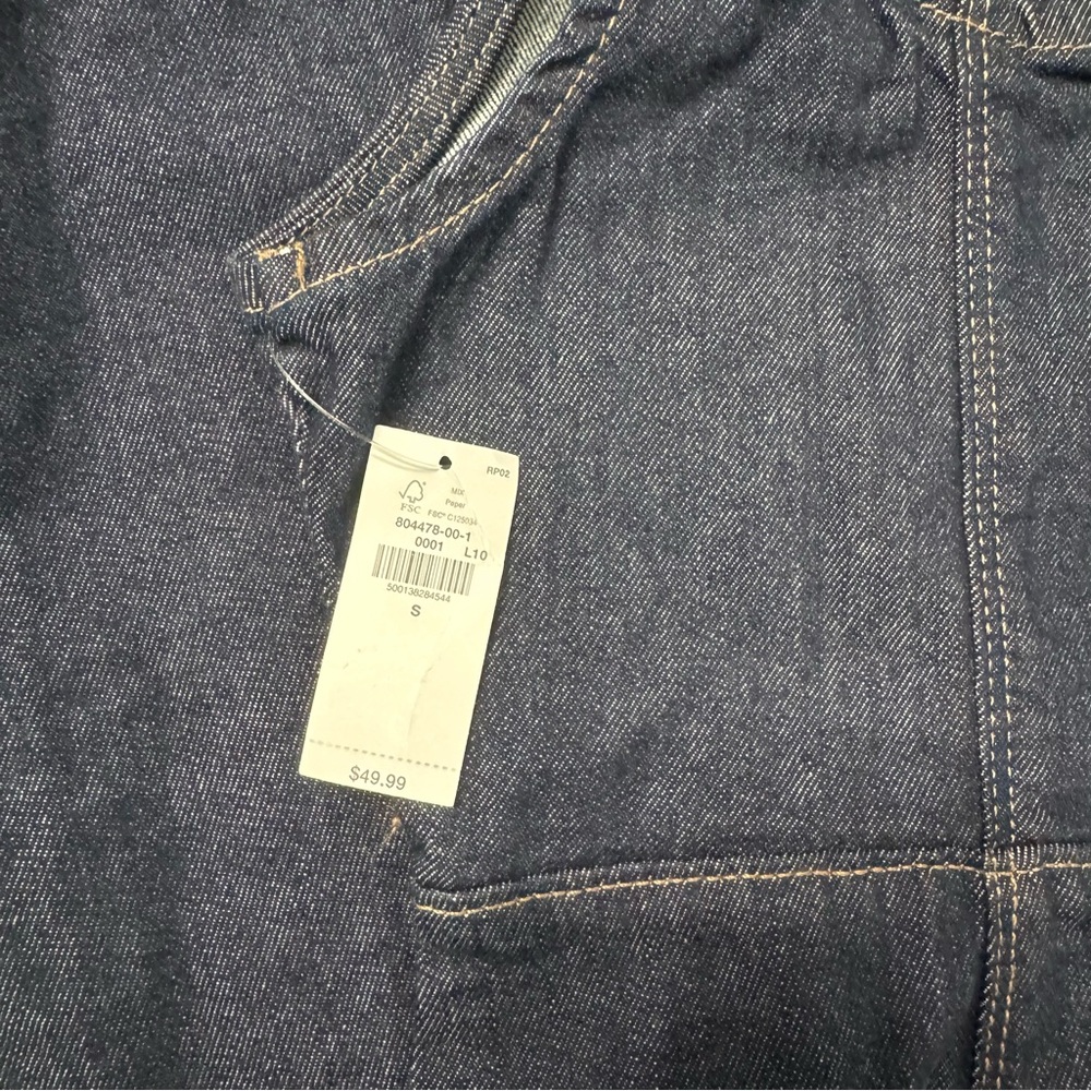 Coastal Cowgirl Denim Fit & Flare Midi Dress NWT Square Neck Small dark blue - Picture 7 of 7